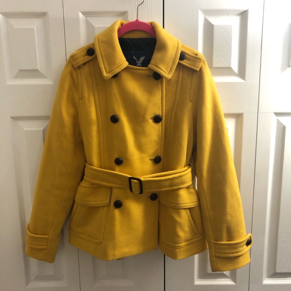 Yellow pea coat (mid-weight)